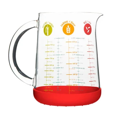 Image of Pebbly Large Glass Measuring Jug 1 Litre