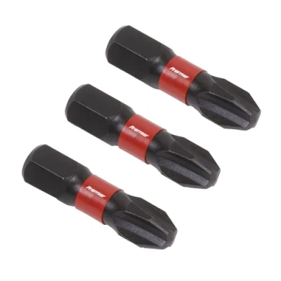 Image of Sealey Premier Phillips #3 Impact Power Tool Bits 25mm 3pc