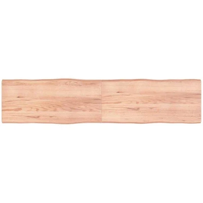 Image of vidaXL Table Top Light Brown 220x50x(2 6)cm Treated Solid Wood Live Edge