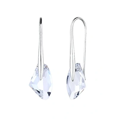 Image of Elli Earrings Women Pendants Drop Noble Trend with Crystals in 925 Sterling Silver Gold Plated