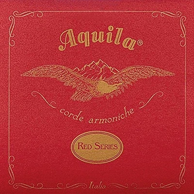 Image of Aquila Red Series AQ 89 Baritone Low D Ukulele Strings 4 Piece Set