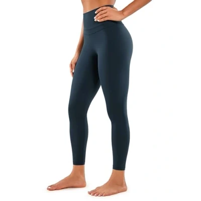 Image of CRZ Yoga Women&#039;s Naked Feeling 25 Inches High Waist Leggings Tight Pants Workout Gym True Navy R009 12