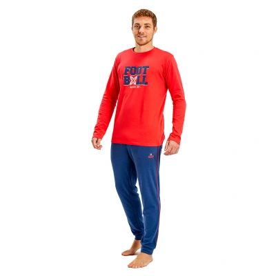 Image of Munich Mens Long Sleeve Pajamas MUDP0150 Blue Size X Large