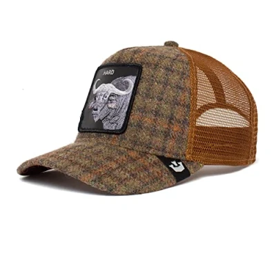 Image of Goorin Bros. The Farm Plaid Collection Trucker Hat, Olive Hardwood, One Size