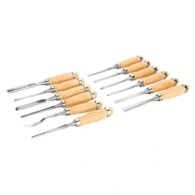 Image of Silverline Wood Carving Set 12pce 200mm