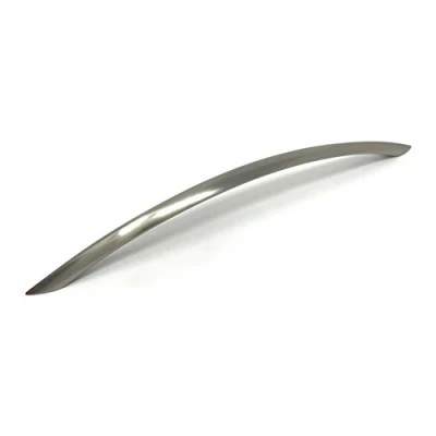 Image of 320mm Brushed Nickel Flat Bow Handle for Kitchen Cabinets Bedroom Bathroom Furniture 3 Sizes