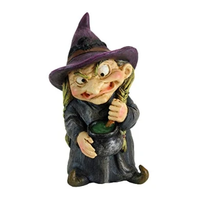 Image of Nemesis Now D5049R0 Double Small Witch and Cauldron Figurine, Polyresin, Black, 9.7cm