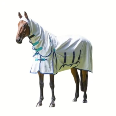 Image of Shires Highlander Plus Sweetitch Horse Combo Rug White 5ft0