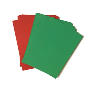 Image of House of Card &amp; Paper A4 210 x 297 mm Christmas Red/Green (Pack 100 Sheets)