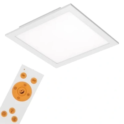 Image of Briloner Leuchten LED Ceiling lamp Panel, dimmable, Adjustable Colours, Remote Control, 18 W, White