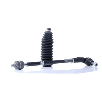 Image of 1K0423810A, 1K0423810AS2, 1K0423811J, 1K0423811JS2 Tie Rod FEBI BILSTEIN 45761 Front Axle Left with nuts clamps, steering bellow