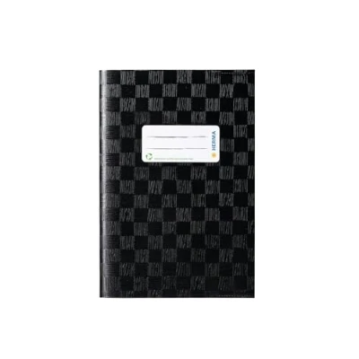 Image of HERMA 7429 Notebook Covers A5 Raffia Black, Pack of 25, Book with Label &amp; Structure Made Durable Wipe Clean Polypropylene Film, Cover Set for School Notebooks, Coloured