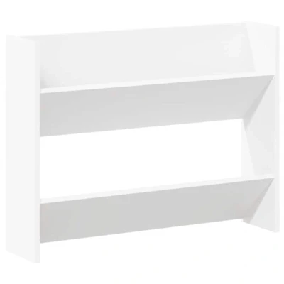 Image of vidaXL Wall Shoe Cabinet White 80x18x60 cm Engineered Wood