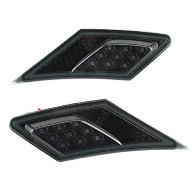 Image of Aramox Side indicator Marker light Turn Lights for Trucks, DC 12V Pair LED Leaf Smoked Lens PC Fit ‑S/BRZ/GT86 13‑20