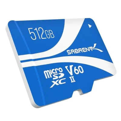 Image of SABRENT Rocket V60 microSDXC Memory Card 512GB, Specification, 8K Video, A1, UHS II Compatible (SD MT60 512GB)