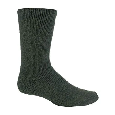 Image of HEAT HOLDERS Mens Thick Heavy Winter Warm 2.7 TOG Short Thermal Wool Rich Socks (6 11 uk, Green (S.Wool))