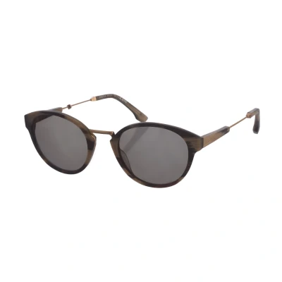 Image of Zen Unisex Z402 Pantos Shape Acetate Sunglasses Black One Size