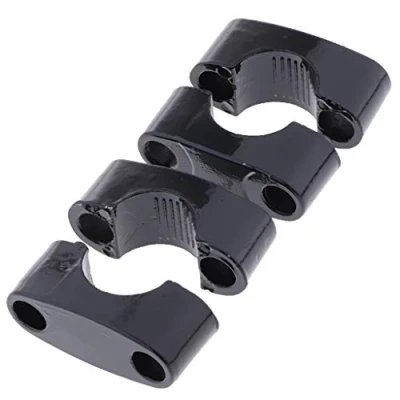 Image of Black CNC 22mm Handlebar Fat Bar Riser Mount Clamp Adaptor Universal Motorbike Quad Bike