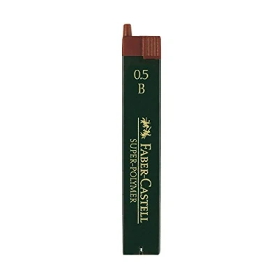 Image of Faber Castell Miscellaneous Super Polymer Fineline Lead, 0.5mmBlack, B, For Art, Craft, Drawing, Sketching, Home, School, University, Colouring
