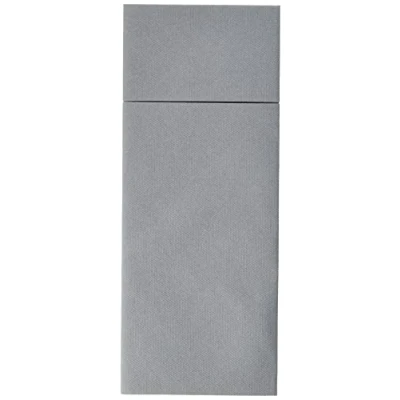 Image of Alvotex Airlaid 50 Cutlery Bags Fabric Like Disposable Napkin, Paper, Gray, 32X40 cm