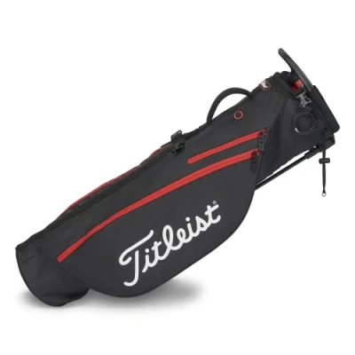 Image of Titleist Premium Carry Golf Bag, Black/Black/Red