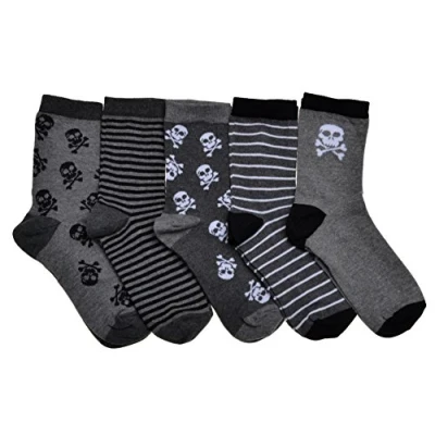 Image of 5 Pairs of Skulls &amp; Stripes Boys socks