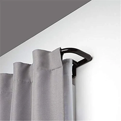 Image of Umbra Twilight ¾ Double Black Out Window Curtain Rod, 28 to 48 Wrap Around Adjustable Rod for Blackout Curtains, Bronze
