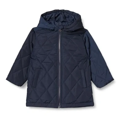 Image of Amazon Essentials Unisex Kids&#039; Long Quilted Jacket, Navy, 10 Years