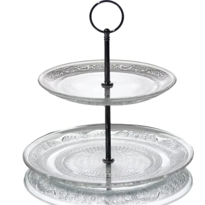 Image of Modena Two Tier Glass Cake Stand