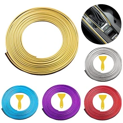 Image of Car interior moulding Trim，5M filler trim strip line styling strips DIY interior，for All Cars (yellow)