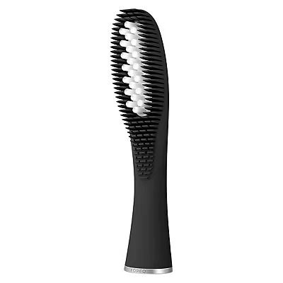 Image of FOREO ISSA Hybrid Wave Brush Head, Medium Silicone and PBT Polymer Bristles, 6 Months, Durable, Replaceable, Black
