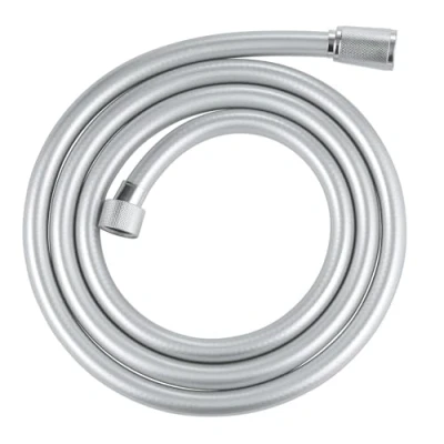 Image of GROHE VitalioFlex Silver TwistStop Smooth Shower Hose 1.75 m, (Tensile Strength 50 kg, Pressure Resistance Up to 5 Bar, Heat 70C, Universal Connection G 1/2&#039;&#039; x 1/2&#039;&#039;), Chrome, 27506001