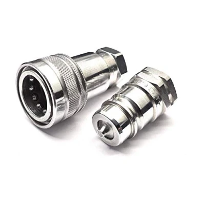 Image of Hydraulic Quick Release Couplings 1/2&quot; BSP Tractor Loader Male &amp; Female Couplers Set