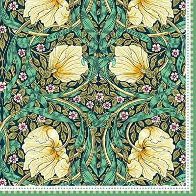 Image of Easy Life Paper Napkins 33X33CM William Morris Black