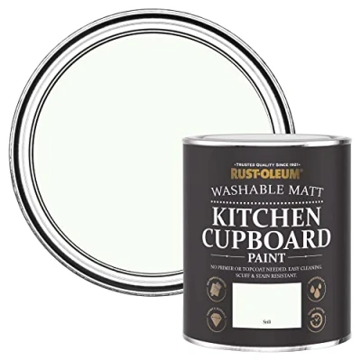 Image of Rust Oleum Off White Kitchen Cupboard Paint in Matt Finish Still 750ML, SHDRCT844