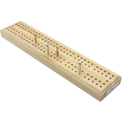 Image of Wooden British cribbage board 24cm (9&quot;)