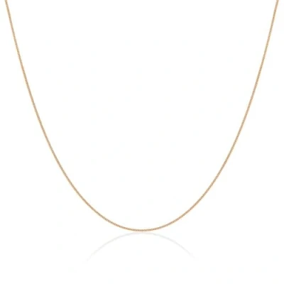 Image of jewellerybox Gold Dipped Sterling Silver Fine Diamond Cut Curb Chain 16 Inches