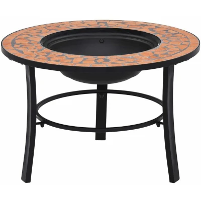 Image of vidaXL Mosaic Fire Pit Terracotta 68cm Ceramic