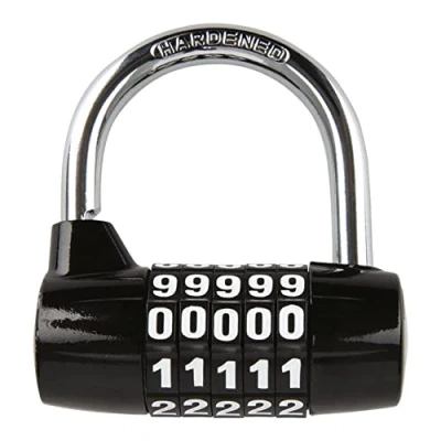 Image of Oxford Products LK102 5 Digit Combination Padlock, Black, One Size