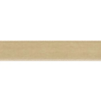 Image of Berisfords Velvet Ribbon, Blonde, 10.2 x 5.6 cm