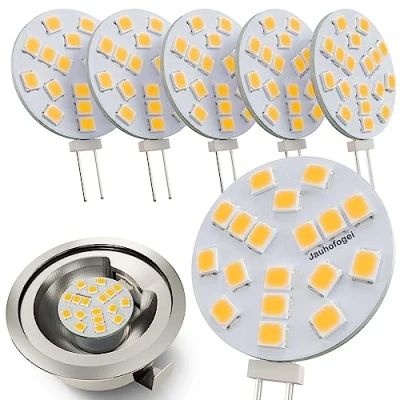 Image of G4 LED Bulbs Warm White 3000K 2W equivalent to JC 12V 20W Halogen Capsule Light Bulb 2 Pin Base Mini 12 Volt 20 Watt for Cooker Hood Extractor Oven Lamp 20w/12v Bipin 6 Pack
