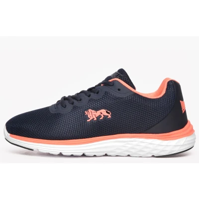 Image of Lonsdale Women&#039;s Stamford Road Running Shoe, Navy/HotCoral, 3 UK