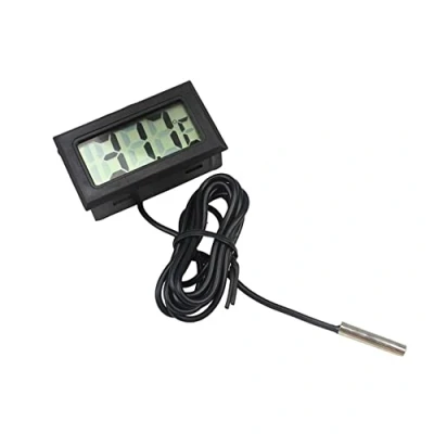Image of Fasizi Digital LCD Thermometer Temperature Monitor with External Probe For Fridge Freezer Refrigerator Aquarium Black