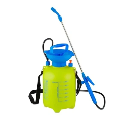 Image of Relaxdays Pressure Sprayer with Lance 3 Litre Adjustable Nozzle Plant Care &amp; Cleaning Spray Bottle Garden Yellow/Blue, 50% plastic