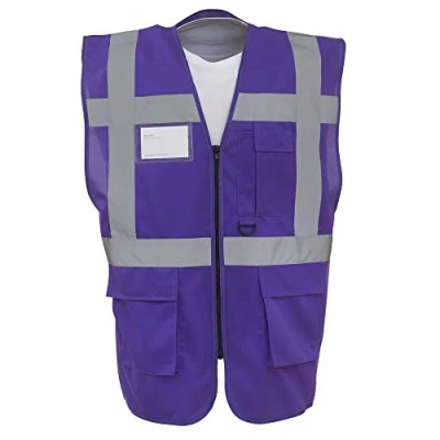 Image of Yoko Hi VIS Premium Executive/Manager Waistcoat/Jacket (2XL) (Purple)