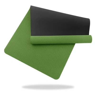 Image of Good Nite Yoga Mat Large XXL 190 x 80 0.6 cm Gymnastics Sports Non Slip TPE Fitness Training Pilates for Gym Green/Black