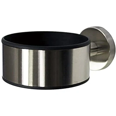 Image of Tiger Boston Hairdryer Holder, Stainless Steel Brushed, 8.7 x 5 12.4 cm