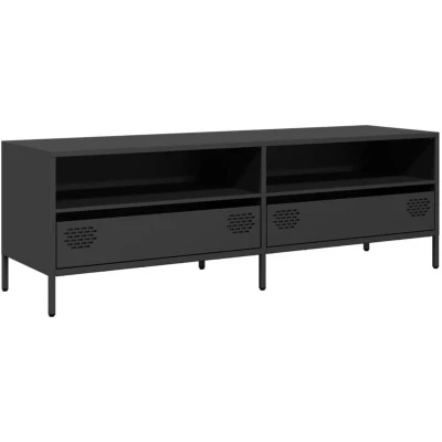 Image of vidaXL TV Cabinet Black 135x39x43.5 cm Cold rolled Steel
