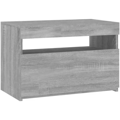 Image of vidaXL TV Cabinet with LED Lights Grey Sonoma 60x35x40 cm