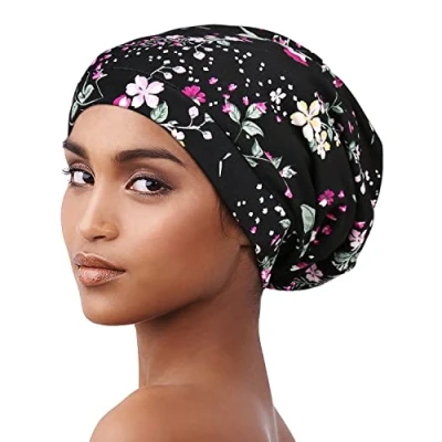Image of Alnorm Slouch Skullcap Beanie Satin Lined Knitted Cap Large